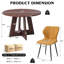 Ensemble de table de salle à manger 5 pièces pour 4, 47 "table de cuisine en bois avec 4 chaises rembourrées en tissu jaune-392449728-392449733