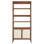 Capri 4-Shelf Wood Grain Bookcase In Walnut