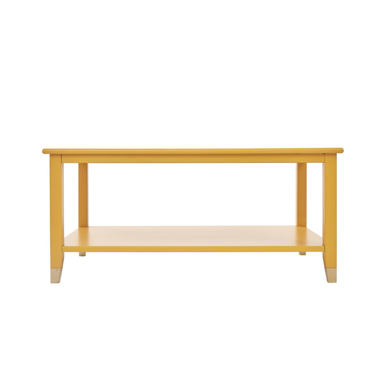 Athina Frame Coffee Table with Storage, Mustard, Mustard