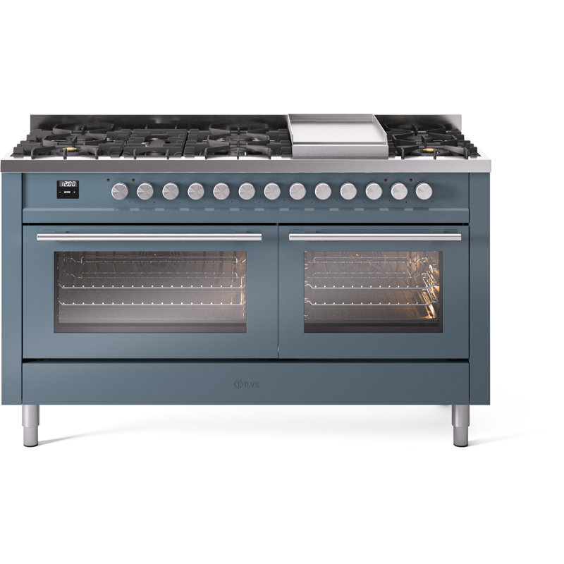 ILVE Professional Plus II 60 Dual Fuel Range , Natural Gas, Blue/Gray