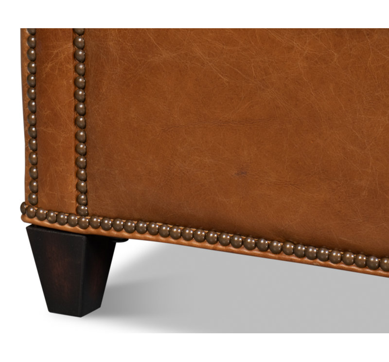Vandike Upholstered Club Chair, Light Brown