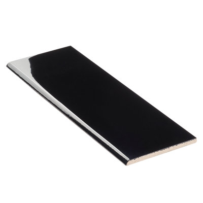 Remington 3.93 in. x 11.81 in. Polished Porcelain Wall Bullnose Tile