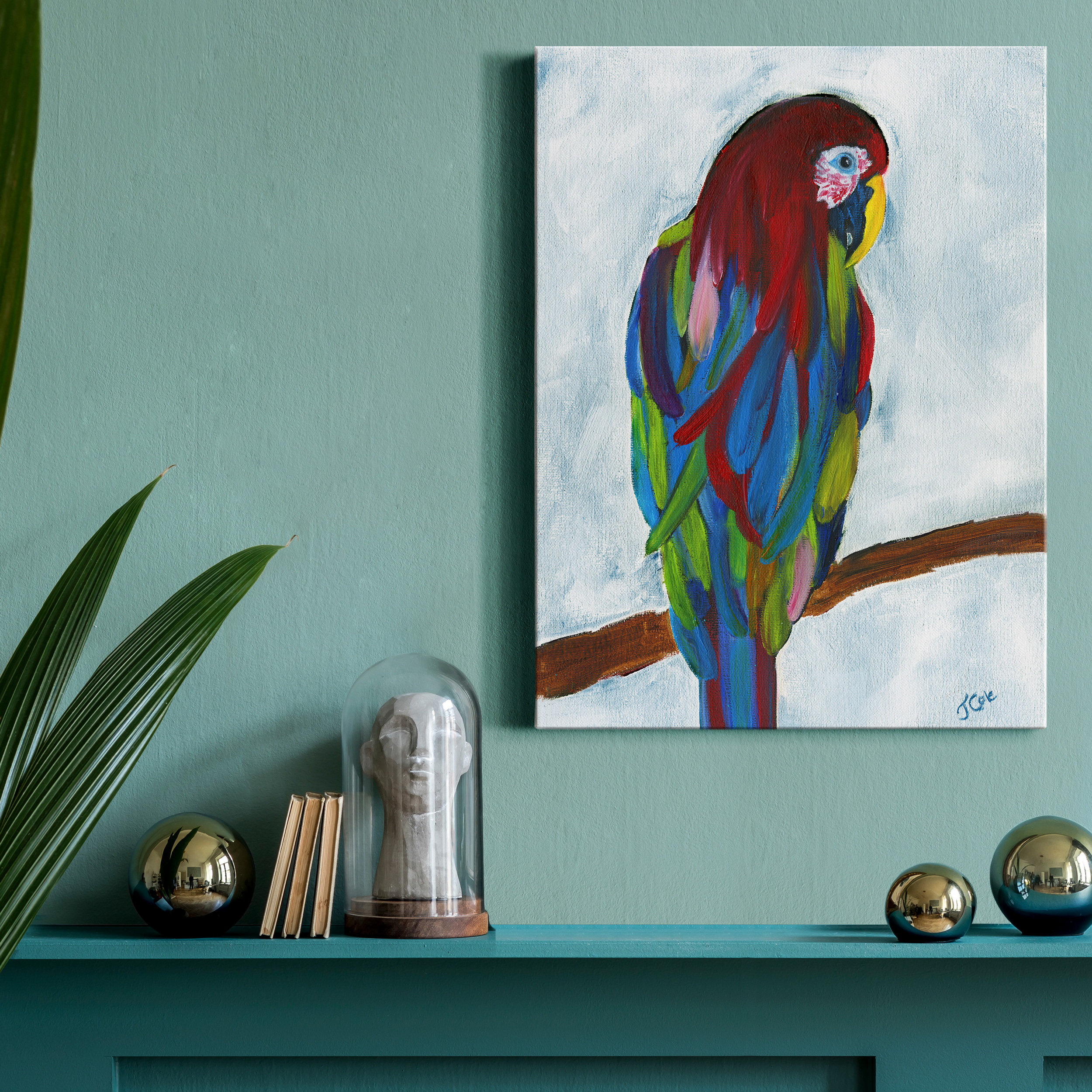 Bay Isle Home™ Tropical Parrot - Wrapped Canvas Painting Print | Wayfair