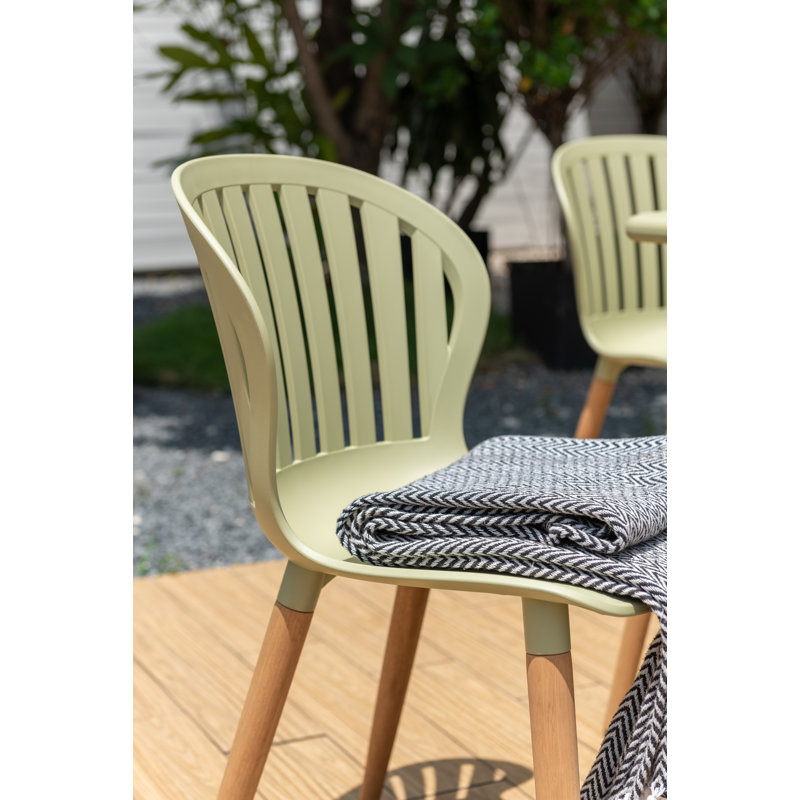 Outdoor Dining Side Chair, Green