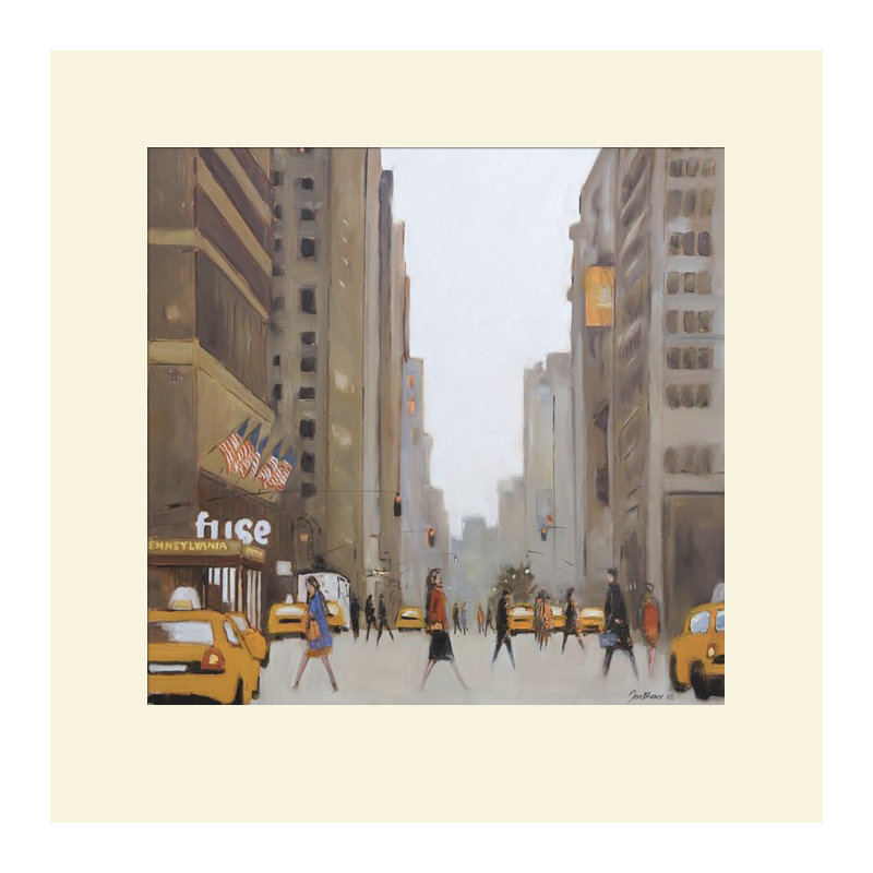 Jon Barker - Painting, Yellow, Paper, 30cm H x 30cm W