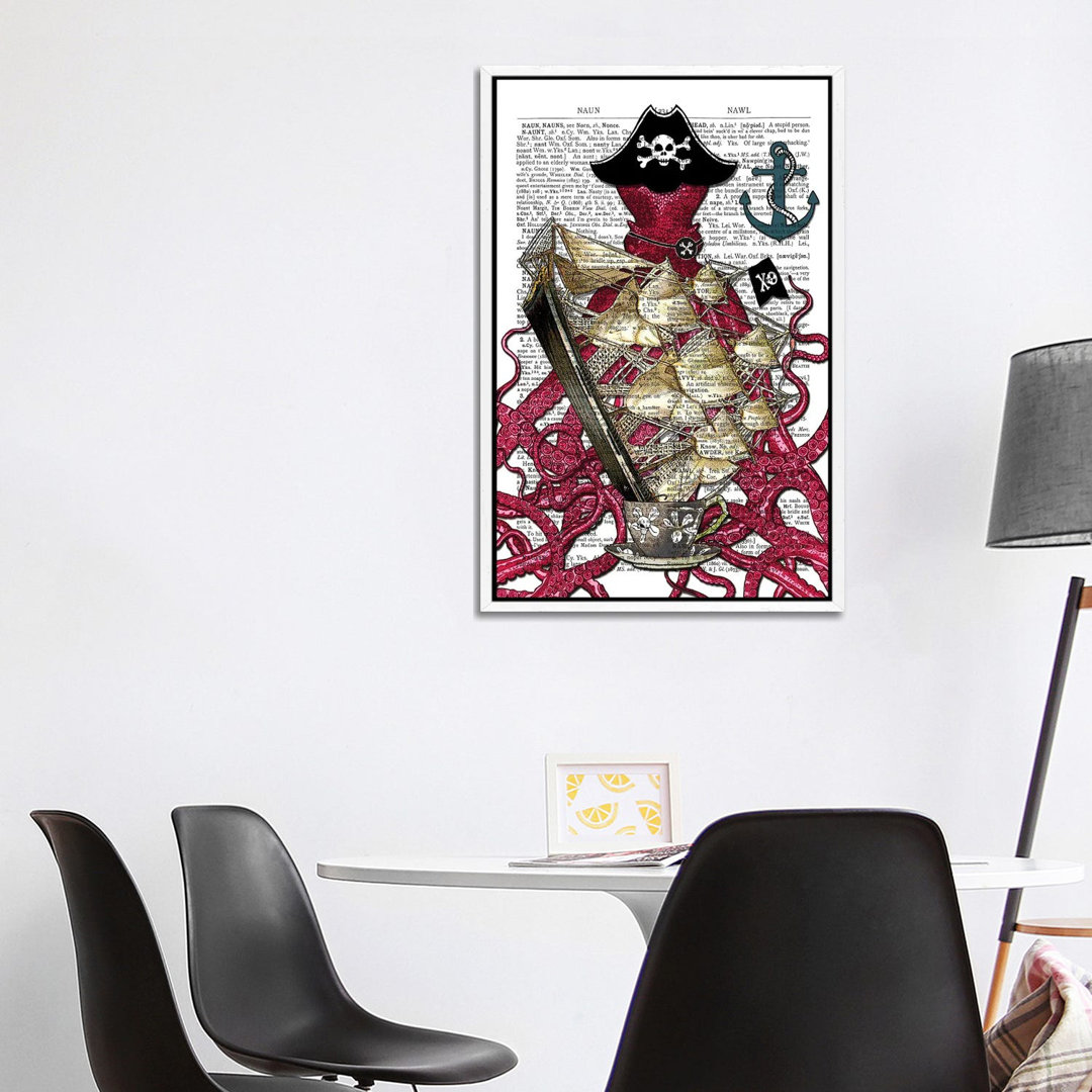 Pirate Octopus von In The Frame Shop - Galerie-verpackte Leinwand Giclée auf Leinwand