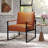 24.6" Wide Minimalist Soft Cushioned Back Upholstered Sled Base Arm Accent Chair (Set of 11)-108052978