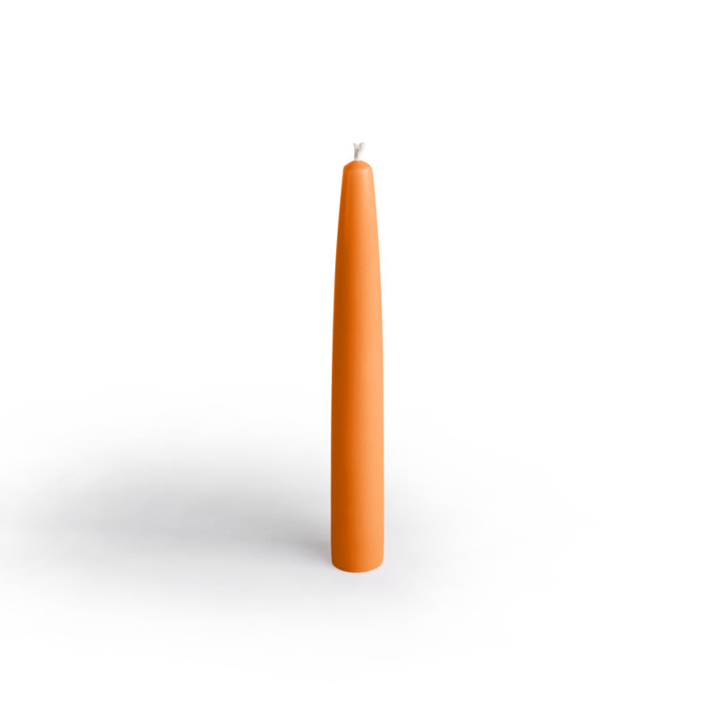 Unscented Taper Candle, 6" H, Orange