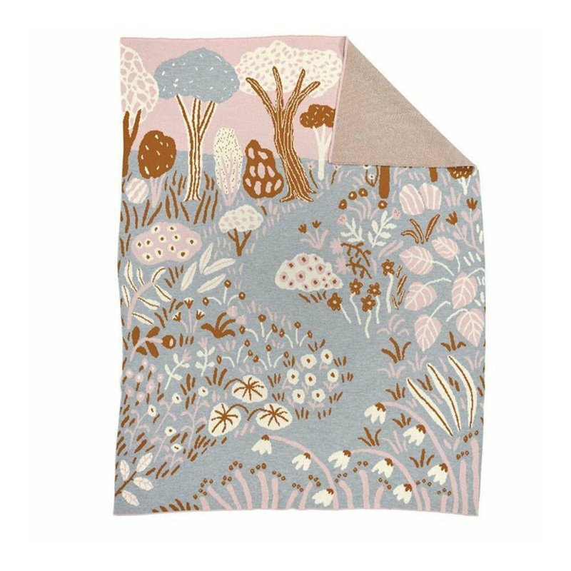 Garden Throw Blanket, Golden Light, Merino Wool