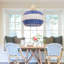 Luminaire suspendu en rotin bleu Aashir 1-1802237761