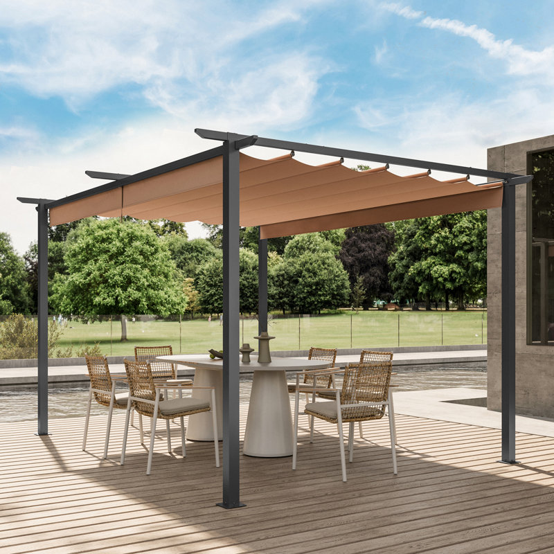 Pergola en aluminium avec auvent