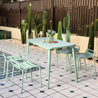 Chezney Patio Dining Set with Rectangular Table