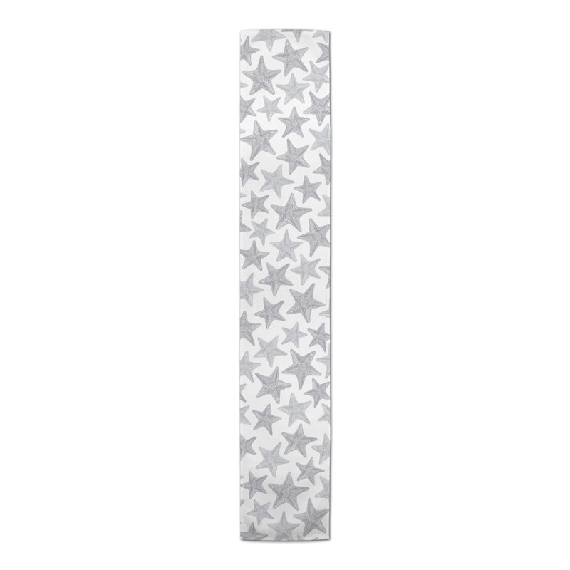Cotte Rectangle Polyester Table Runner, 72" x 16", Gray
