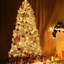 Arbre de Noël artificiel enneigé avec base en métal-2100363481