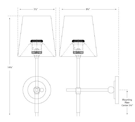 Thomas O'Brien Bryant Sconce, Polished Nickel
