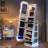 3-in-1 Rotating Floor Jewellery Mirror Cabinet with Storage Shelves-1570658802