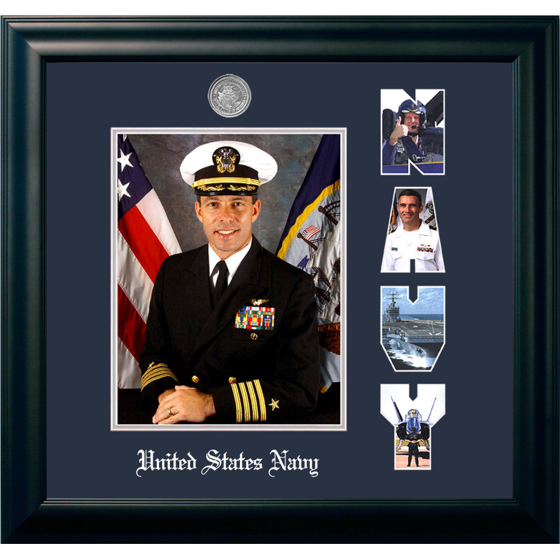 Cadre photo bleu marine