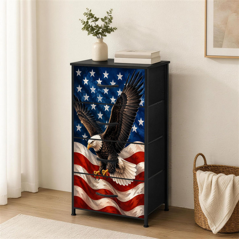 Commode à 4 tiroirs pour chambre à coucher Majestic Bald Eagle