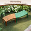 Banc d'extérieur courbé en bois d'acacia