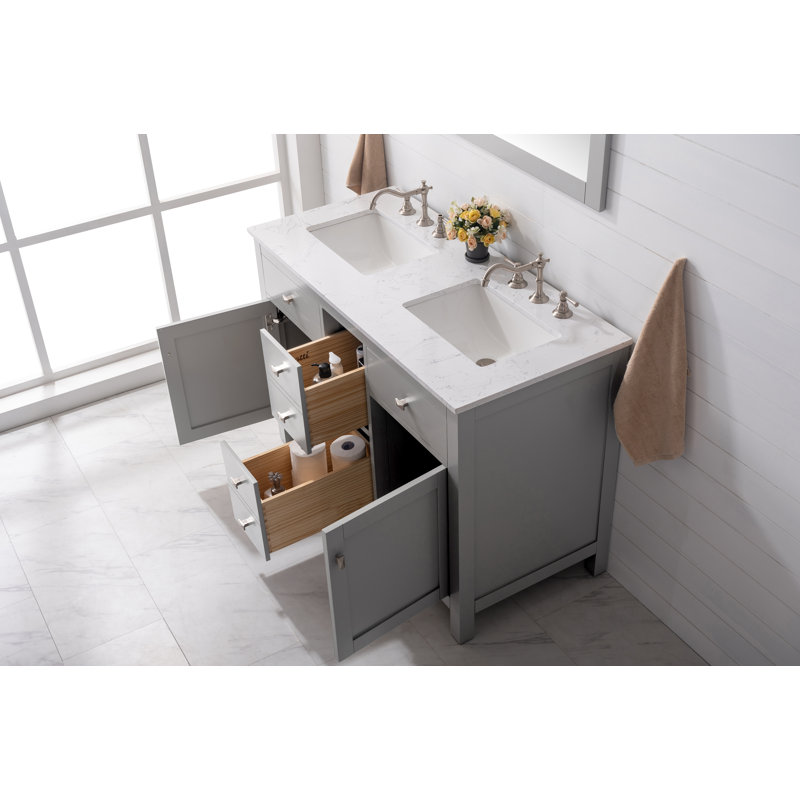 Odilion 48" Double Bathroom Vanity Set, Gray