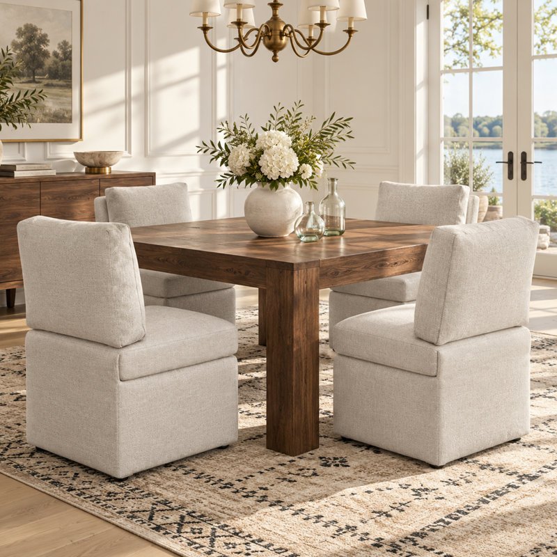 Chaise rembourrée avec espace de rangement