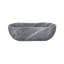 Lavabo de salle de bain luxueux en marbre gris, design artistique moderne, durable
