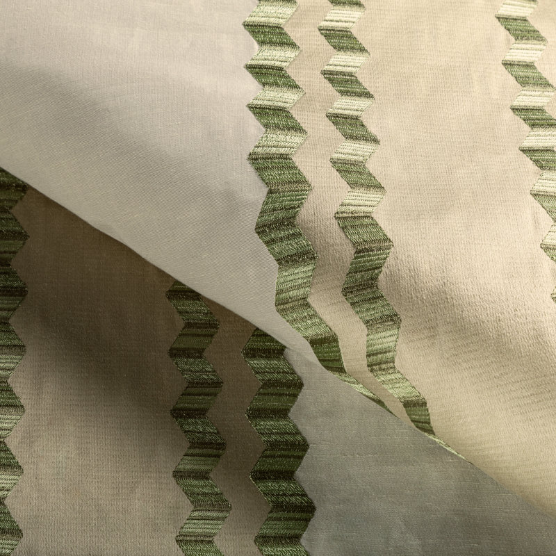Arcadia Waldon Stripe Fabric, Celery
