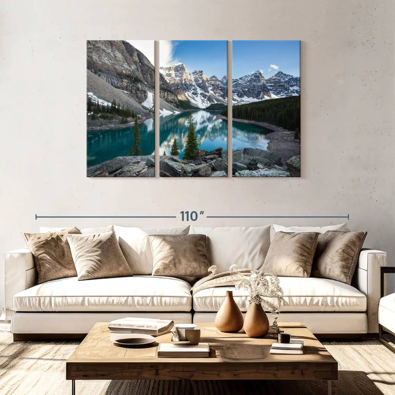 Lac Moraine bleu Alvord Glacial, H 48 po x l 74 po
