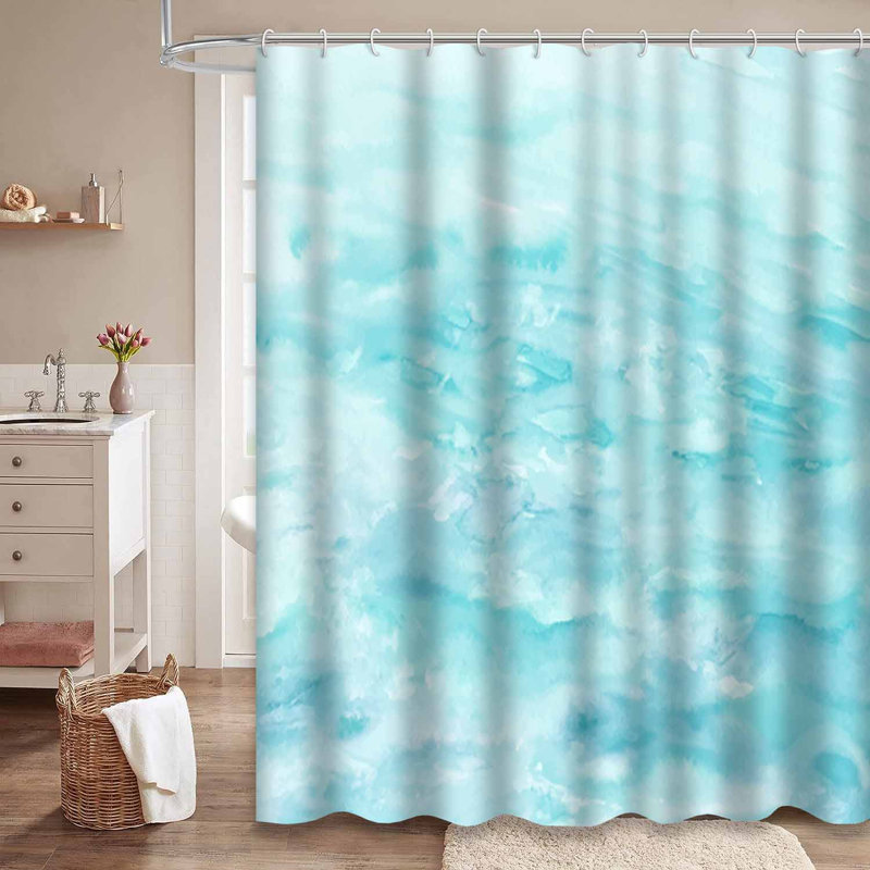 Rideau de douche imperméable à l'eau avec 12 crochets, L 72 po x l 84 po