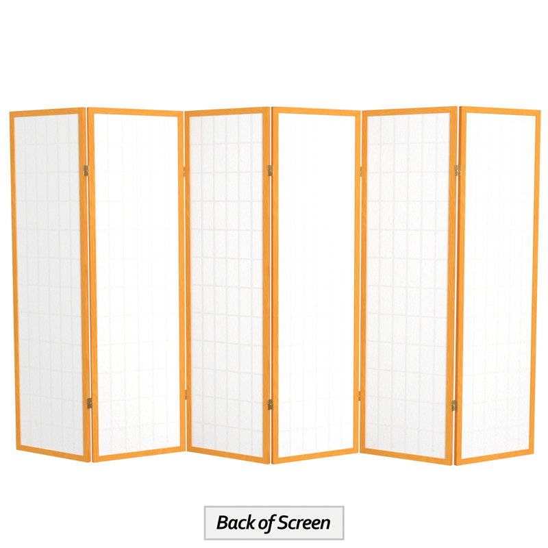 Paravent haut pliable 58,75 "Alex, Miel, 6 panneaux