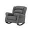 Chaise berçante Fabien en tissu gris