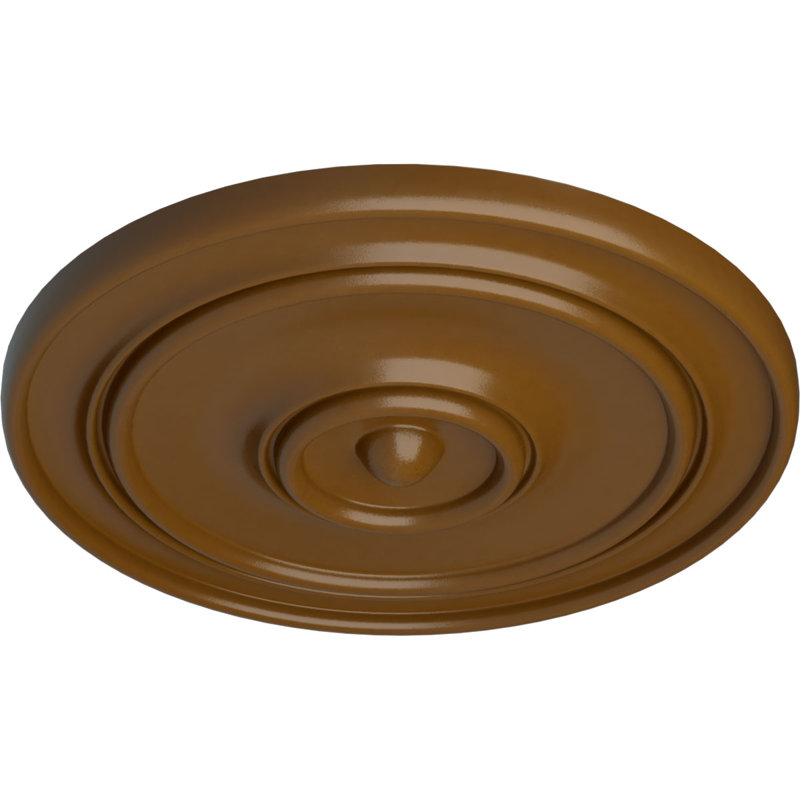 Endurathane Large Classic Ceiling Medallion, 54"OD x 4 7/8"P (Fits Canopies up to 13 1/2"), Hand-Painted Smokey Topaz Finish