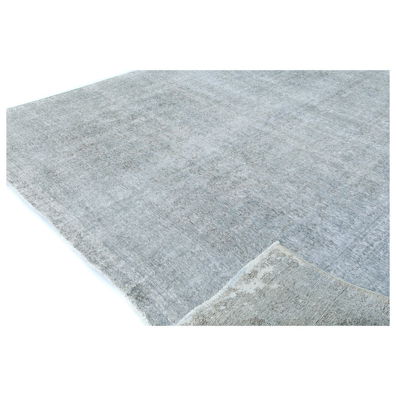 Wool Ombre Area Rug in Green/Light Grey/Light Blue, Rectangle 9' x 12'