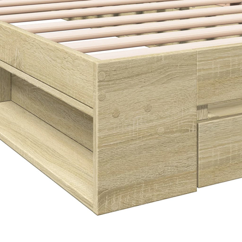 Obyrne Bed, Sonoma Oak, 75 x 190cm