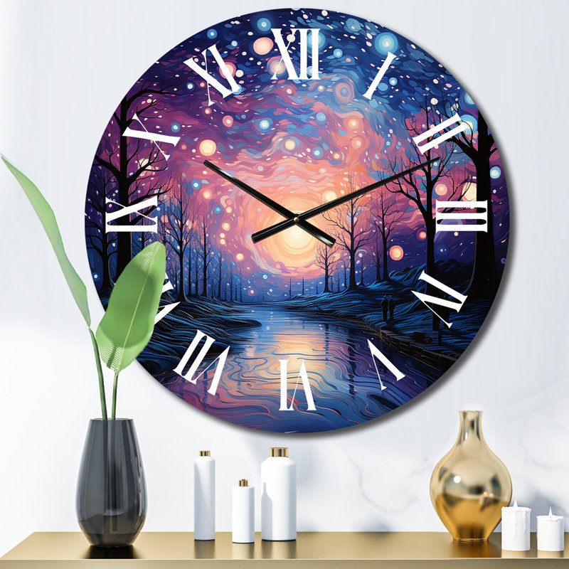 Horloge murale colorée, Médium
