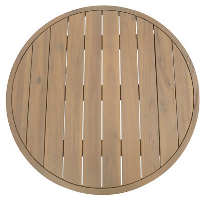 Ensemble de conversation pour causeuse d'extérieur en bois d'acacia 2 pièces avec coussins hydrofuges