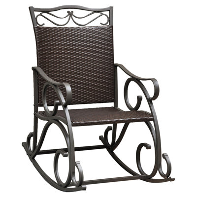 Fauteuil oscillant en résine et acier Nome