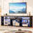 Kruszewski 70" Gaming TV Console for TVs up to 75 inch, LED Media Console with Storage and Adjustable Storage Shelves-1243595812