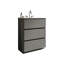 Meuble-lavabo pour salle de bain gris