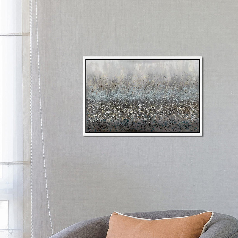Drip Field I by Doris Charest - Painting on Canvas, White Framed, 45.72cm H x 66.04cm W x 3.81cm D