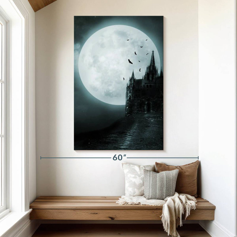 Spooky Hitzel Castle, 51" H x 34" W