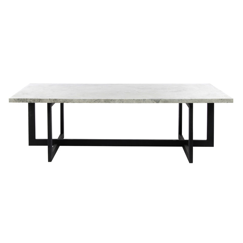 Chicago Coffee Table, Antique Black, Lite Travertine