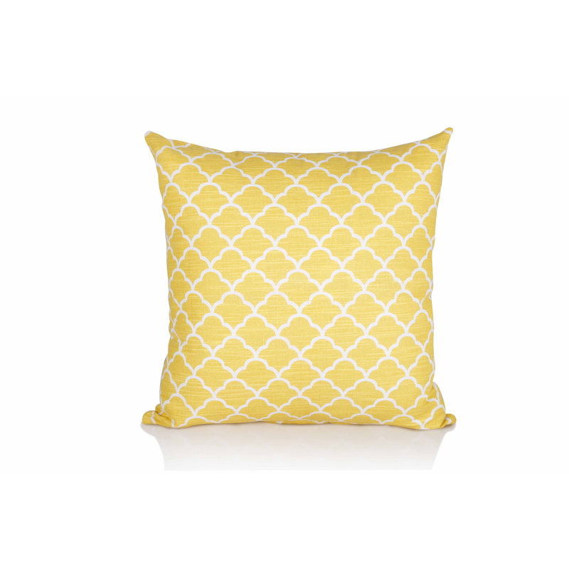 Arylide Square Throw Pillow Cover, Yellow