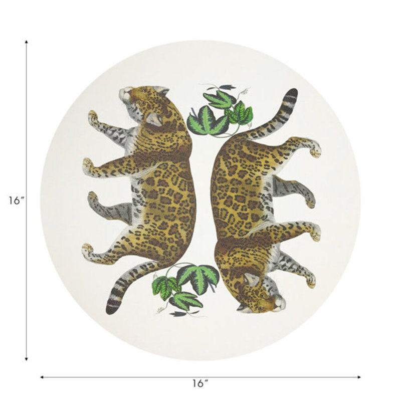 Napperon Leopard, Blanc