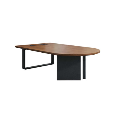 Modern Minimalist Solid Wood Round-Head Negotiation Conference Table