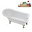58" Streamlin Clawfoot Tub,Tray,Drain, Clawfeet-101628927-102219861