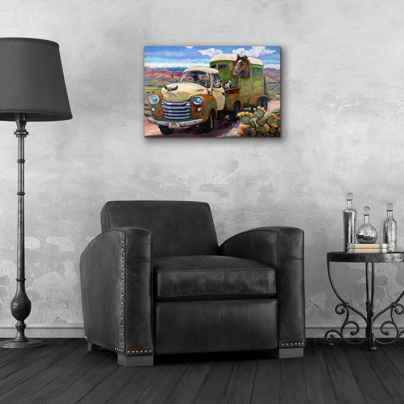 Art mural en verre acrylique «Git le long des chiens» par CR Townsend, H 16 po x l 24 po x P 0,2 po