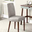 Chaise avec pieds espresso et tissu gris