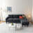 Convertible Combination Sofa Sofa L-Shaped Sofa with Storage Cabinet Footstool
