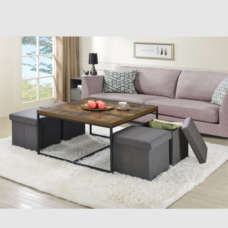 Aitor Coffee Table, 19.6" H x 35" L x 35" W, Oak